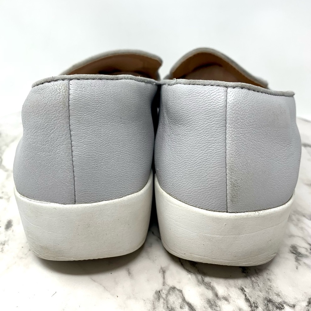 FitFlop Audrey Pearl Stud Gray Comfort Casual Loafer 8.5 Classic Comfy Neutral - Picture 5 of 16